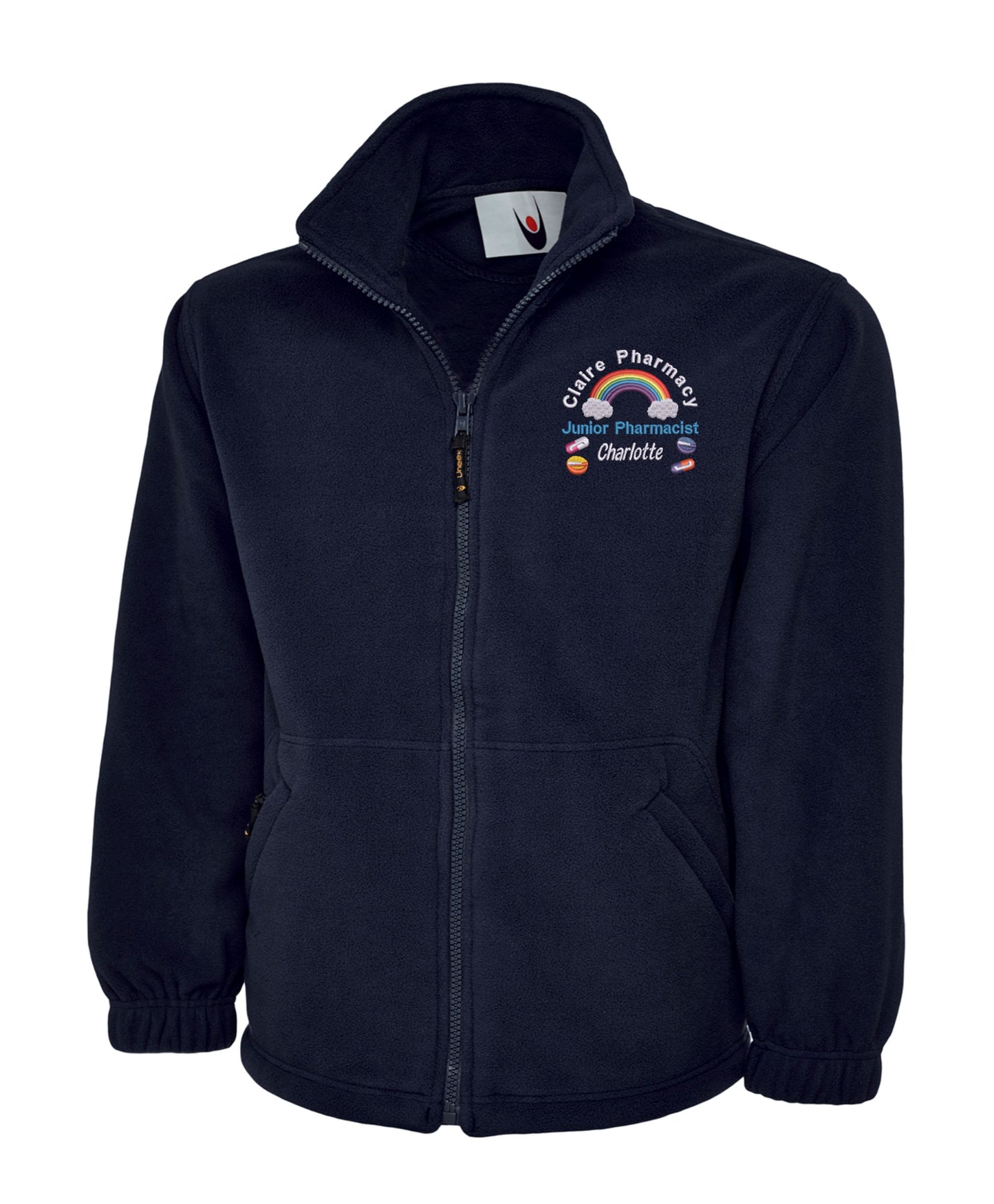 Junior Pharmacist Fleece Jacket | Personalised Embroidered NHS Pharmacy Uniform UK