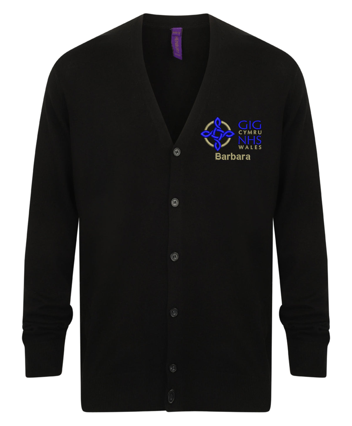 NHS Wales Embroidered Cardigan – Personalised GIG Cymru Healthcare Uniform
