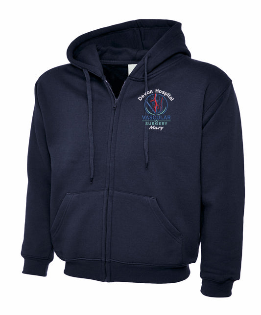 Vascular Surgery Zipped Hoodie | Personalised Embroidered NHS Clothing UK