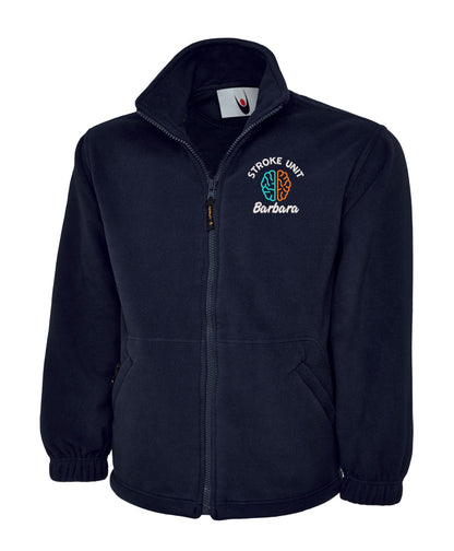 NHS Stroke Unit Fleece Jacket | Personalised Embroidered Stroke Unit Fleece UK