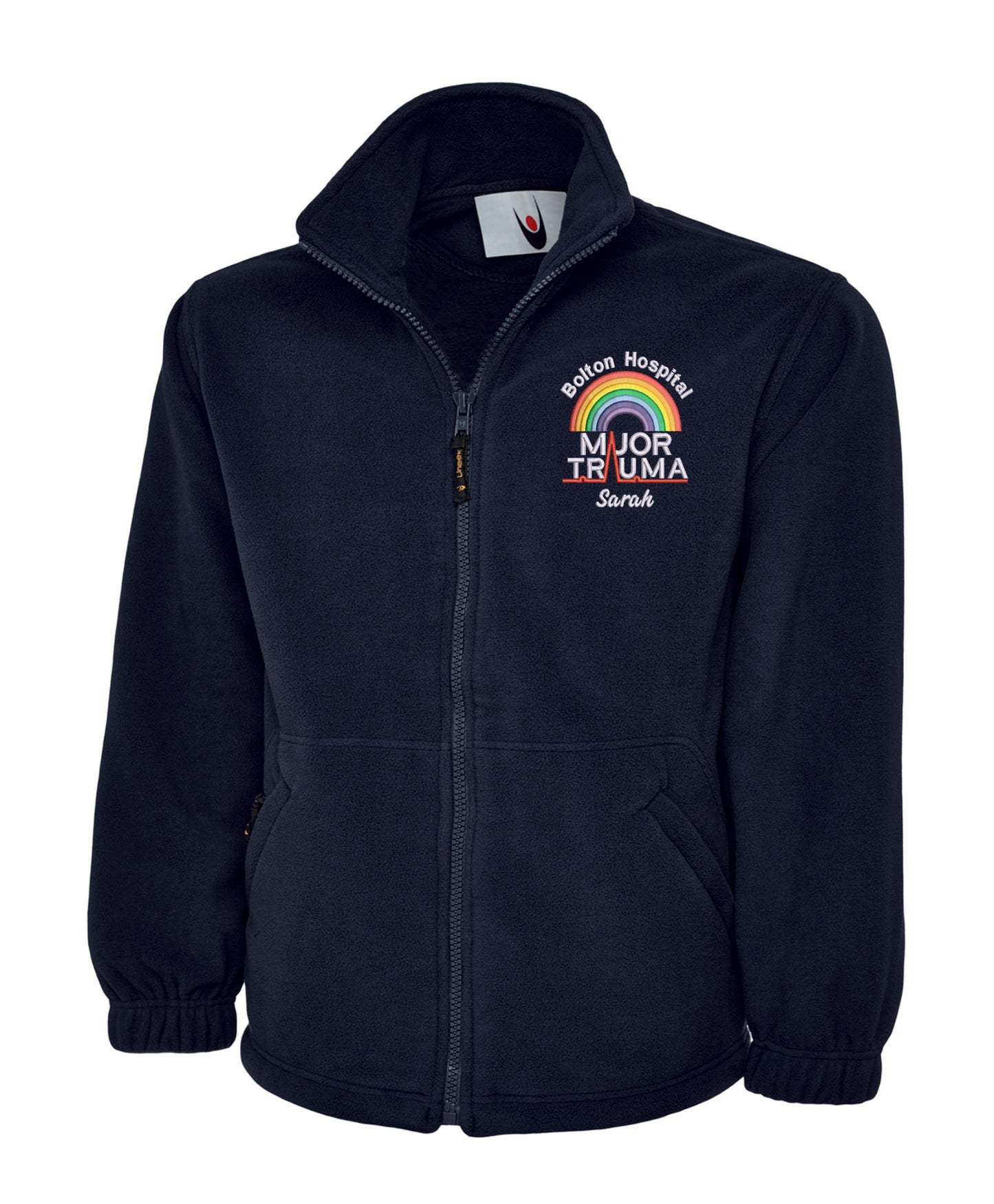 Rainbow Major Trauma Fleece Jacket | Personalised Embroidered Healthcare Fleece UK