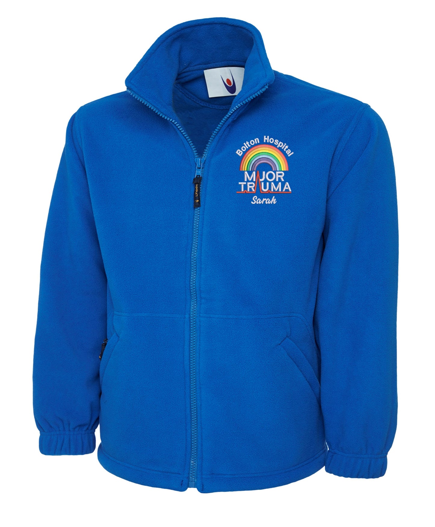 Rainbow Major Trauma Fleece Jacket | Personalised Embroidered Healthcare Fleece UK