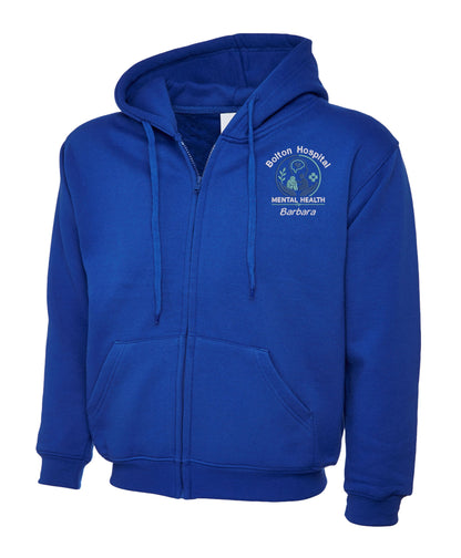 Mental Health Nurse Zipped Hoodie | Personalised Embroidered NHS Clothing